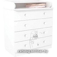 Детский комод Polini Kids French 1580 Amis (белый)