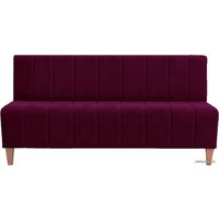 Диван Brioli Руди полоса трехместный (микровелюр, В48 вишневый)