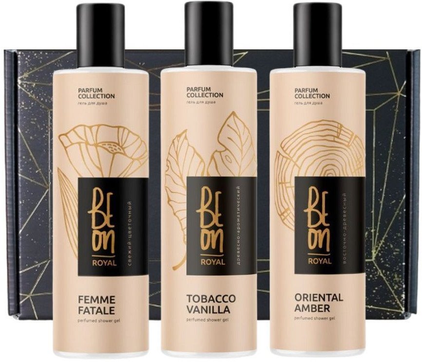 

BeOn Набор гелей для душа Tobacco Vanilla+Oriental Amber+Femme Fatale (3x260 мл)