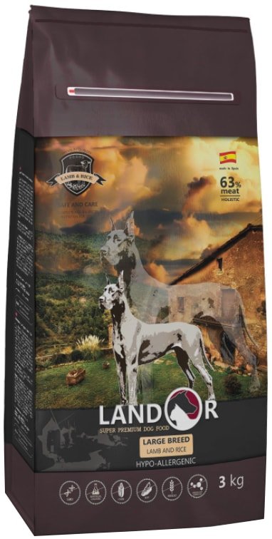 

Сухой корм для собак Landor Adult Large Breed Lamb with Rice 15 кг