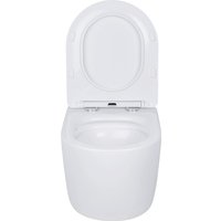 Унитаз подвесной Roxen Antares 530185-01 в комплекте с инсталляцией StounFix Dual Fresh 6 в 1 966181 (кнопка: бежевый)