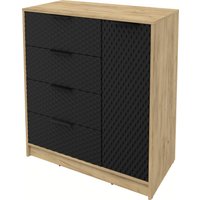 Тумба Интерлиния Концепт КТ-Т90 Техно (дуб золотой/черный)