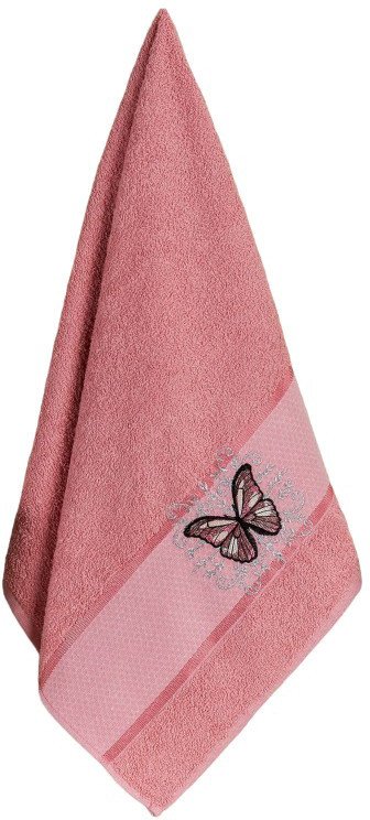 Полотенце Merzuka Kontes 50x90 11960 (в коробке,брусничный)