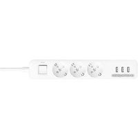 Удлинитель Xiaomi Mi Power Strip 3 (3 USB, белый, международная версия)