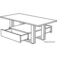Журнальный столик Олмеко Сатурн-М10 (венге/дуб линдберг)