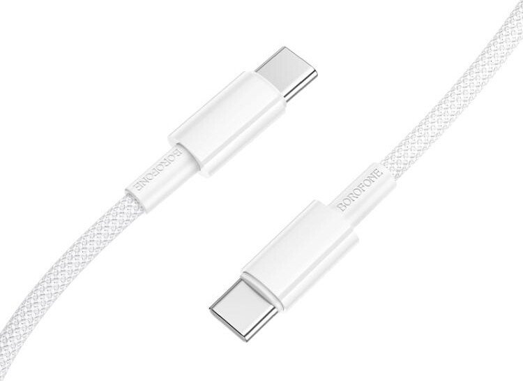 Кабель Borofone BX117 USB Type-C - USB Type-C (1 м, белый)