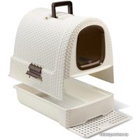 Туалет-домик Curver Cat Litter Box (кремовый)