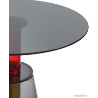 Журнальный столик Bergenson Bjorn Amalie MZTBL-CGLSGRD-60 (серый/красный)