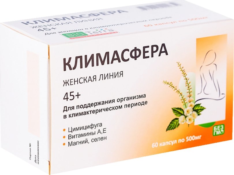 БАД BioTerra Климасфера 500 мг (60 таблеток)