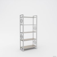 Стеллаж Hype Mebel Квадро 50x200 (белый/древесина белая)