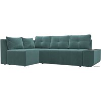 Угловой диван Mebelico Амадэус 109682 (левый, велюр, бирюза)