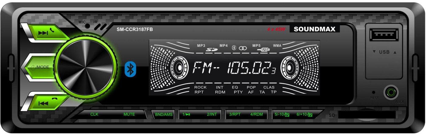 

USB-магнитола Soundmax SM-CCR3187FB