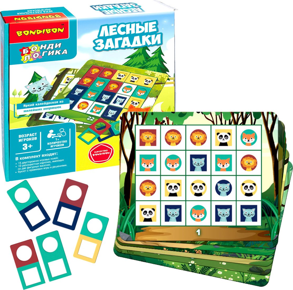 

Развивающая игра Bondibon Лесные загадки ВВ5636