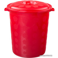 Контейнер для мусора Эльфпласт ЕР012 с крышкой (25 л, красный)