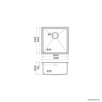 Кухонная мойка Omoikiri Taki 44-U/IF GB (графит)