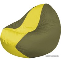 Кресло-мешок Flagman Classic К2.1-137 (оливковый темный/желтый)
