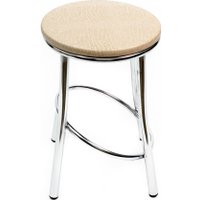 Табурет ВВР Сфера (бежевый крокодил/хром, экокожа)