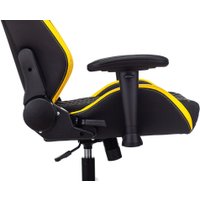 Игровое (геймерское) кресло Бюрократ Knight Neon (черный/желтый экокожа)