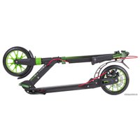 Двухколесный подростковый самокат Tech Team City Scooter Disk Brake 2023 (черный/зеленый)