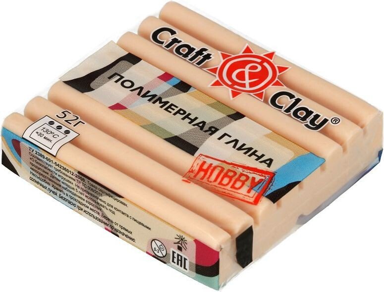 

Полимерная глина Craft&Clay полимерная глина CCH (52 г, 1005 телесная натуральная)
