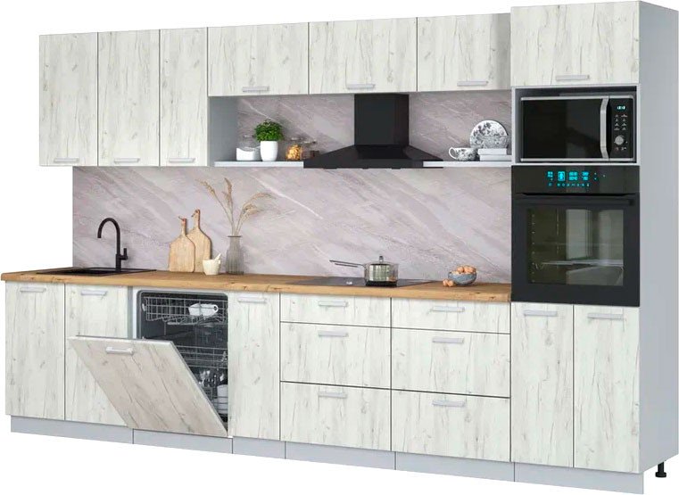 

Готовая кухня Интерлиния Мила Лайт 3.5-ПМ1-2 (дуб белый/дуб белый/дуб бунратти)