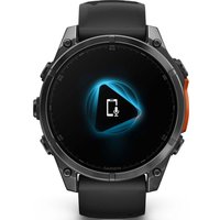 Умные часы Garmin Fenix 8 47мм (серый, черный силиконовый ремешок)