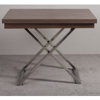 Стол-трансформер Levmar Cross D69/S79 (дуб шамони темный/нержавеющая сталь)