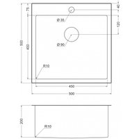Кухонная мойка Emar EMB-117A PVD Nano Golden в Пинске