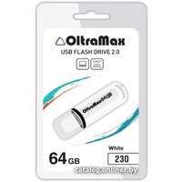 USB Flash OltraMax 230 64GB (белый) [OM-64GB-230-White]