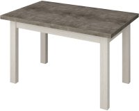 

Кухонный стол Senira Кастусь 120-160x75 (бетон/белый)