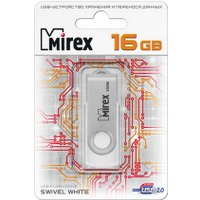 USB Flash Mirex SWIVEL WHITE 16GB (13600-FMUSWT16)