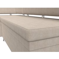 Угловой диван Лига диванов Стайл левый 114530L (рогожка бежевый)