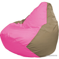 Кресло-мешок Flagman Груша Г2.1-193 (розовый/тёмно-бежевый)