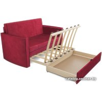 Диван Мебель-АРС Санта №2 (бархат красный Star Velvet 3 Dark Red)