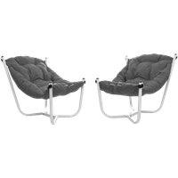 Кресло M-Group Чил 29360109 (2 шт, белый/серая подушка)