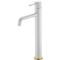 Смеситель Boheme Uno 462-B (белый/золотой)