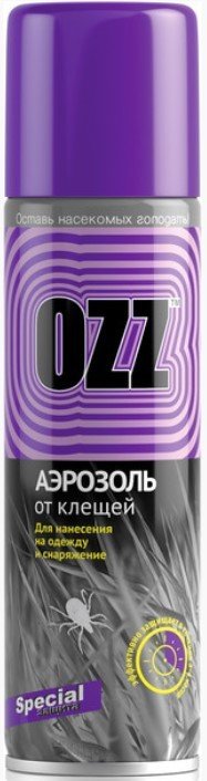

Аэрозоль против насекомых Ozz от клещей 020603 020606 (150 мл)