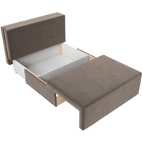 Диван Лига диванов Лагуна (велюр коричневый/кант велюр бежевый)