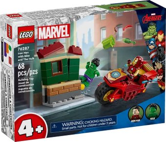 Конструктор LEGO Super Heroes Железный человек на мотоцикле и Халк 76287