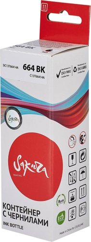 Чернила Sakura Printing SIC13T66414A (аналог Epson 664 BK)