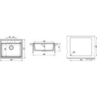 Кухонная мойка Florentina Липси 600 (антрацит)