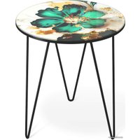 Журнальный столик Sheffilton SHT-CT27 (малахитово-зеленый/черный муар)