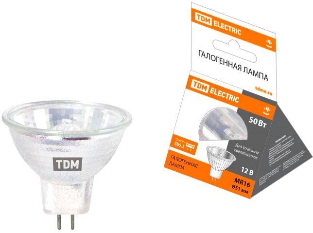 

Галогенная лампа TDM Electric MR16 - 50 Вт - 12 В - GU5.3 SQ0341-0007