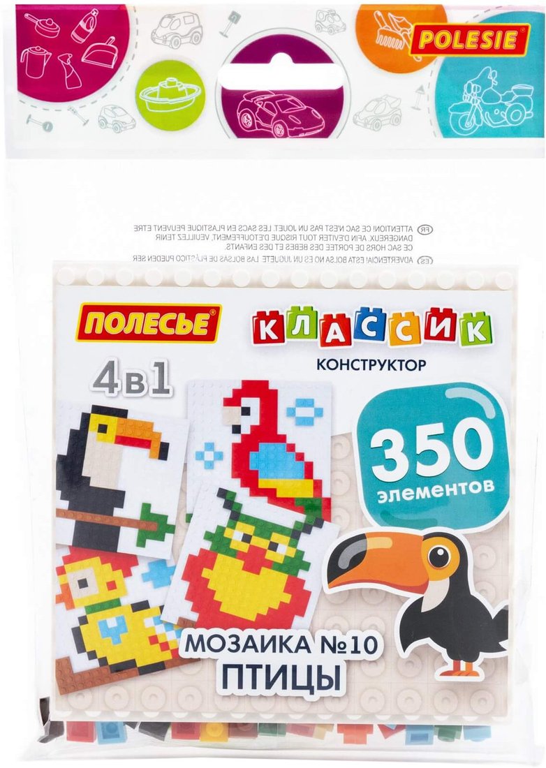 

Конструктор Полесье Классик 67521 Мозаика №10 (птицы)