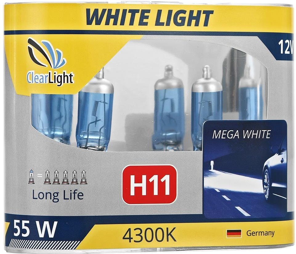 

Галогенная лампа Clear Light White Light H11 2шт