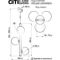 Припотолочная люстра Citilux Рунд CL205130N