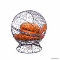 Кресло M-Group Апельсин 11520307 (серый ротанг/оранжевая подушка)