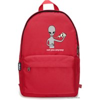 Городской рюкзак Vtrende Инопланетянин с пиццей (красный)
