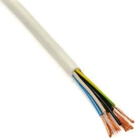 Провод силовой ККЗ ПВС 5x0.75 (белый)