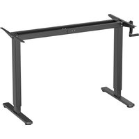 Стол ErgoSmart Manual Desk Light 1200x650x18 мм (дуб темно-коричневый/черный)